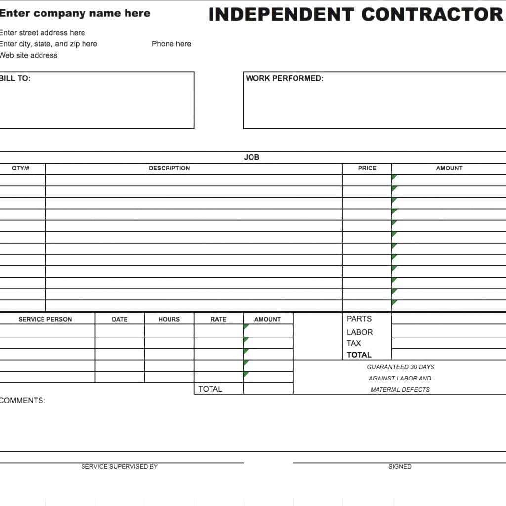 contractor monthly invoice template cards design templates