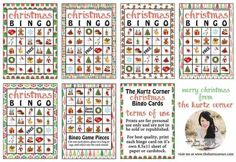 75 Standard Christmas Bingo Card Template Templates for Christmas Bingo Card Template