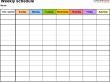 75 Standard Weekly Class Schedule Template Printable Layouts for Weekly Class Schedule Template Printable