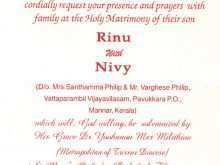 75 Visiting Kerala Christian Wedding Card Templates Formating for Kerala Christian Wedding Card Templates