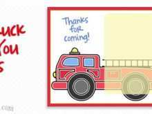 76 Adding Fire Truck Thank You Card Template Formating for Fire Truck Thank You Card Template