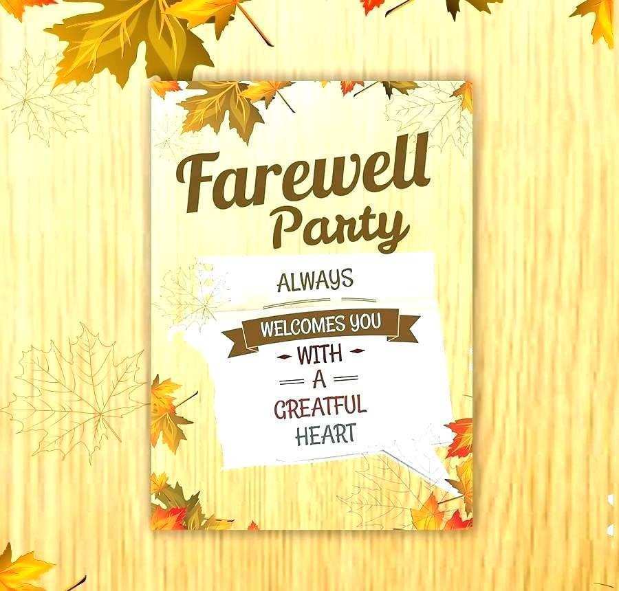 Farewell Party Invitation Card Template Free - Cards Design Templates