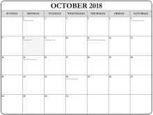 76 Create Daily Calendar Template October 2018 Photo by Daily Calendar Template October 2018