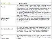 76 Create School Council Agenda Template for Ms Word with School Council Agenda Template