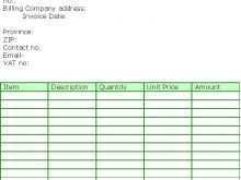 Contractor Vat Invoice Template