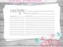 76 Format Blank Recipe Card Template For Word for Blank Recipe Card Template For Word