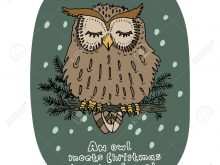 76 Free Printable Owl Christmas Card Template PSD File with Owl Christmas Card Template
