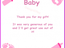 Thank You Card Template Word Baby Shower