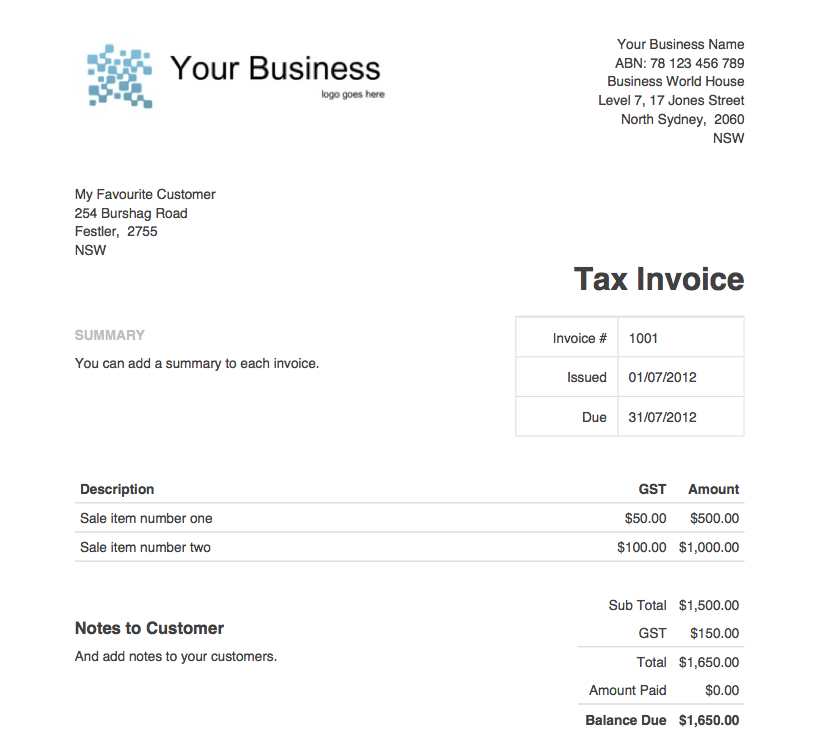 76 Free Tax Invoice Template Australia Free PSD File by Tax Invoice Template Australia Free