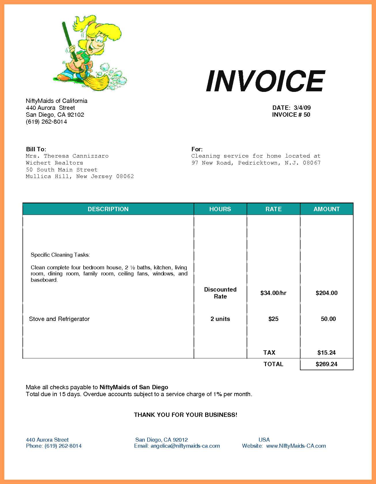 Invoice Template For Openoffice Free