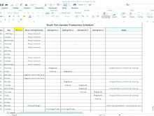 Production Calendar Template Excel