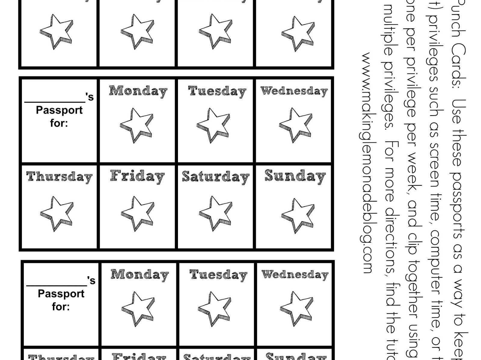 Punch Card Template Excel Cards Design Templates