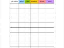 76 Printable Special Class Schedule Template in Word for Special Class Schedule Template