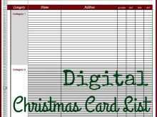 76 Report Christmas Card List Templates PSD File by Christmas Card List Templates