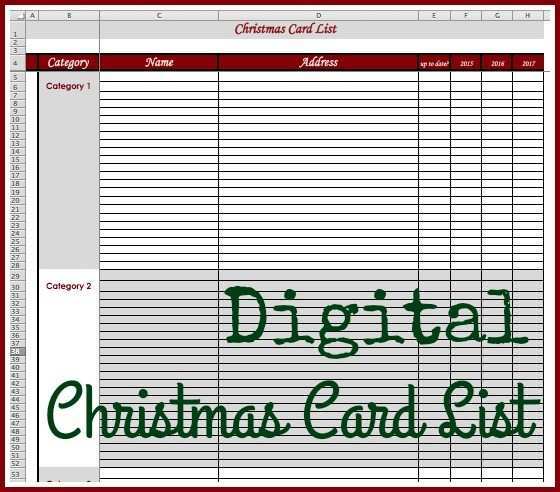 76 Report Christmas Card List Templates PSD File by Christmas Card List Templates