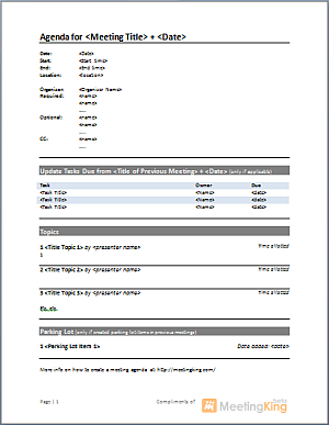 76 Standard Meeting Agenda Format In Word Layouts by Meeting Agenda Format In Word