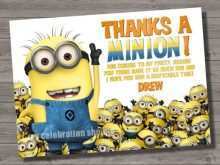 76 Standard Minion Thank You Card Template With Stunning Design by Minion Thank You Card Template