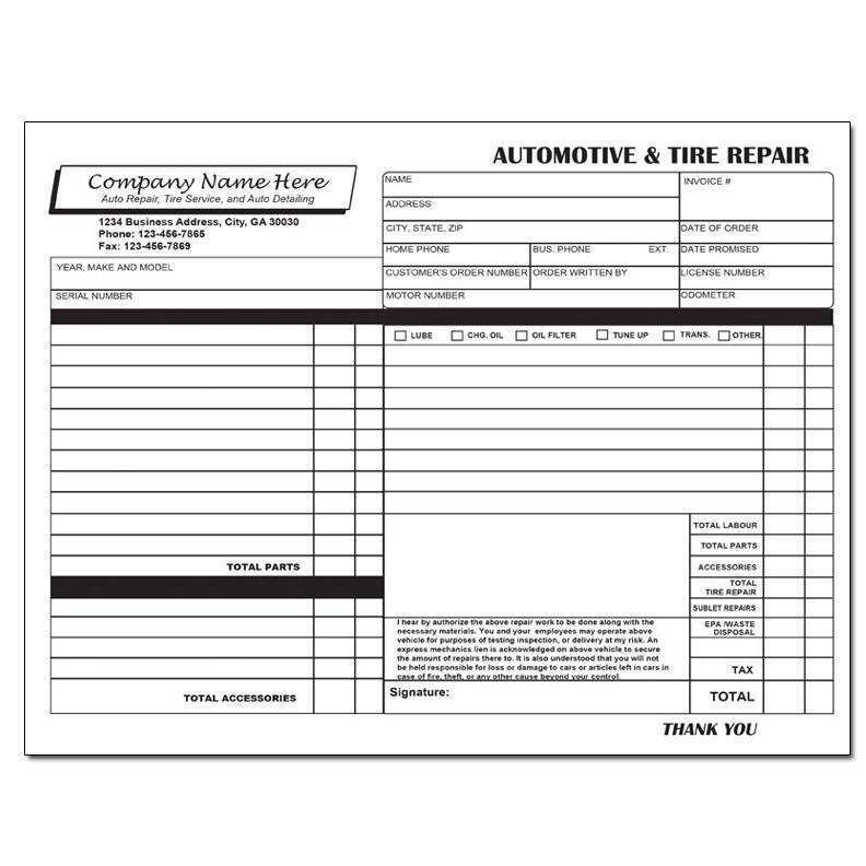 76 The Best Auto Glass Repair Invoice Template for Ms Word with Auto Glass Repair Invoice Template