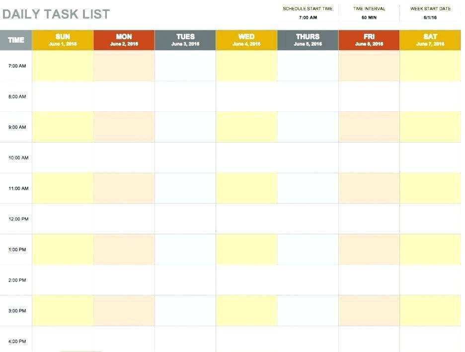 77 Adding Daily Task Scheduler Template Excel Now by Daily Task Scheduler Template Excel