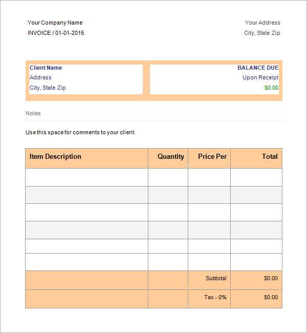 77 Adding Generic Invoice Template Word Layouts by Generic Invoice Template Word