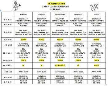 77 Blank Class Schedule Template For Teachers for Ms Word by Class Schedule Template For Teachers