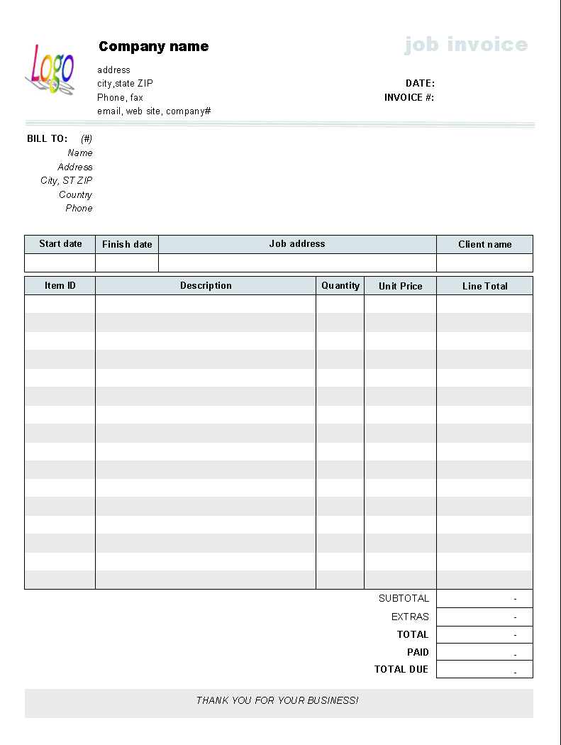 Medical Invoice Template Free from legaldbol.com