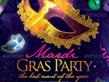 77 Create Mardi Gras Party Flyer Templates Free Layouts with Mardi Gras Party Flyer Templates Free