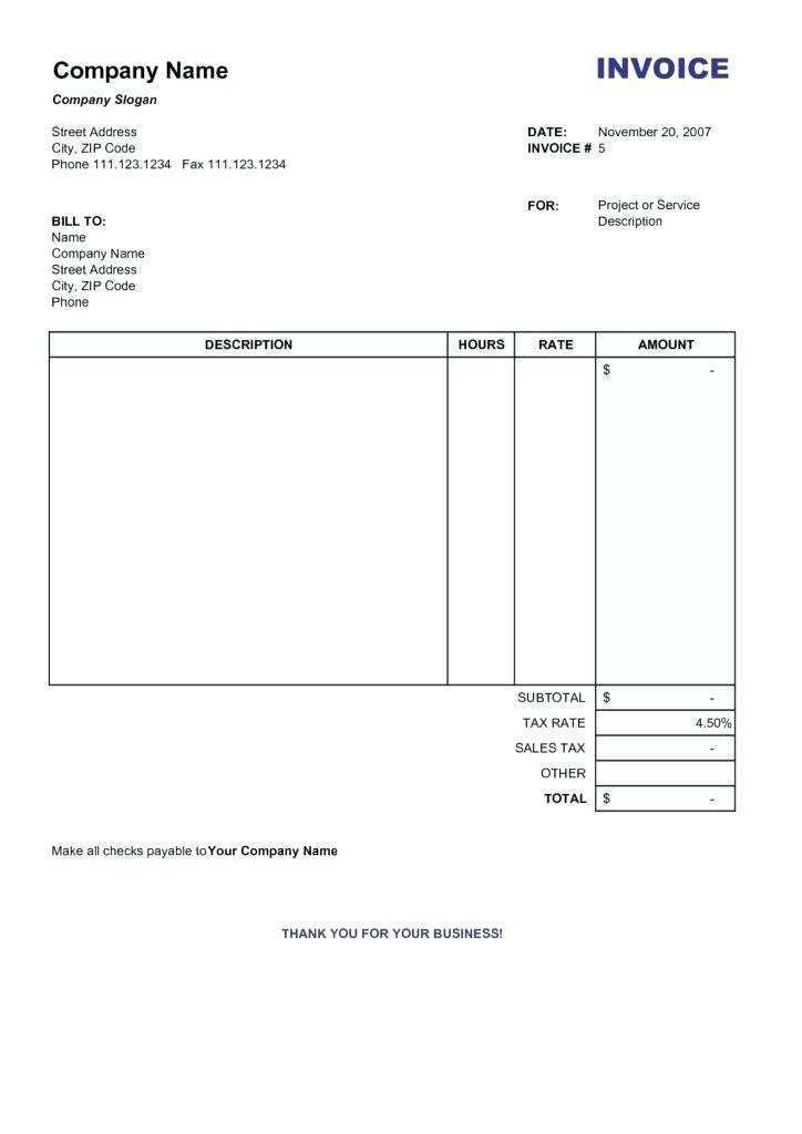 77 Creating Blank Consulting Invoice Template in Photoshop with Blank Consulting Invoice Template