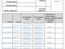 77 Creating Report Card Format For High School With Stunning Design by Report Card Format For High School