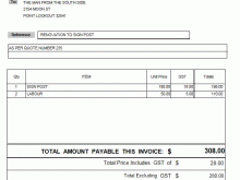 Gst Vat Invoice Template