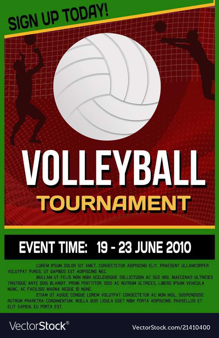 77 Customize Our Free Volleyball Tournament Flyer Template Maker For Volleyball Tournament Flyer Template Cards Design Templates