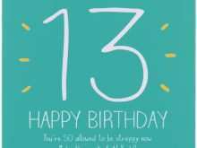77 Format 13 Birthday Card Template With Stunning Design with 13 Birthday Card Template