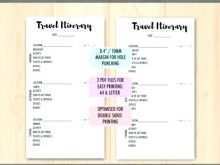 Daily Travel Itinerary Template Excel