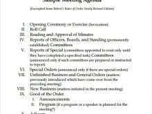 77 Free Meeting Agenda Template Robert Rules Templates with Meeting Agenda Template Robert Rules