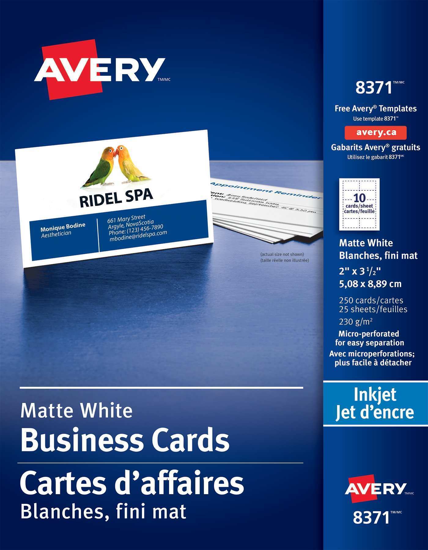 77 Free Printable Avery Business Card Template 08371 Maker with Avery Business Card Template 08371
