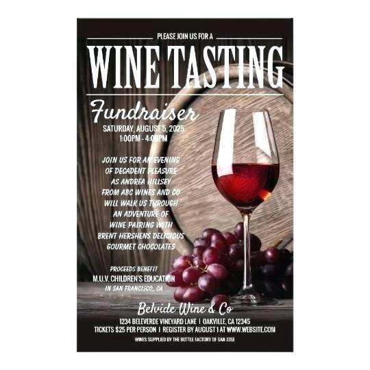 Wine Tasting Event Flyer Template Free Cards Design Templates