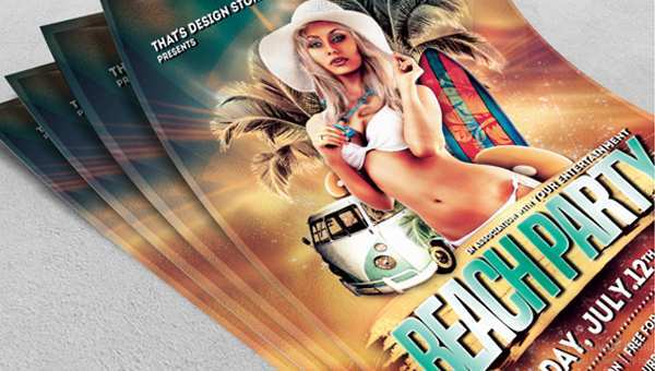 77 How To Create Beach Party Flyer Template Free Psd Formating with Beach Party Flyer Template Free Psd