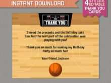 77 How To Create Thank You Card Template Basketball Templates by Thank You Card Template Basketball