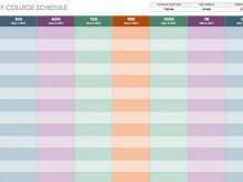 77 Online Student Schedule Template Excel for Ms Word with Student Schedule Template Excel