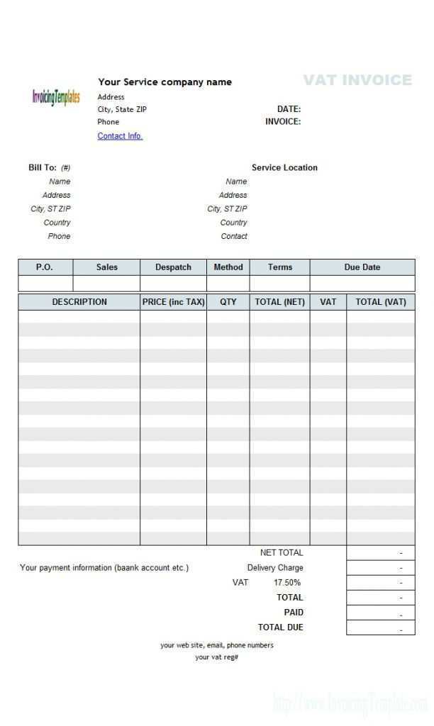 Non Vat Invoice Template Uk - Cards Design Templates