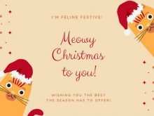 77 The Best Cat Christmas Card Template Maker with Cat Christmas Card Template
