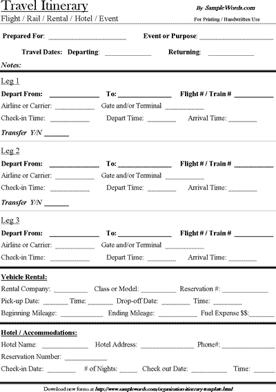 77 The Best Travel Itinerary Template Word 2010 Templates by Travel Itinerary Template Word 2010