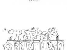 77 Visiting Birthday Card Template To Color For Free for Birthday Card Template To Color
