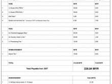 Example Of Tax Invoice Template