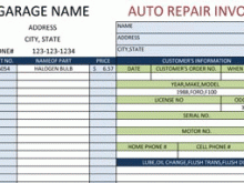 78 Best Garage Invoice Template Software PSD File with Garage Invoice Template Software