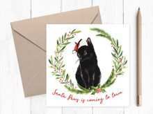 78 Create Cat Christmas Card Template Formating by Cat Christmas Card Template