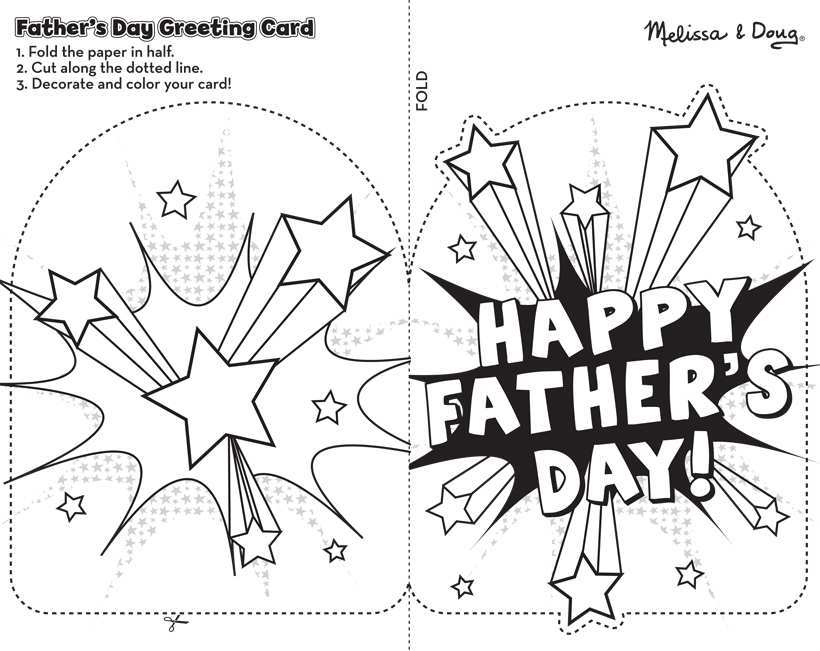 78 Create Father Day Card Templates To Colour for Ms Word for Father Day Card Templates To Colour