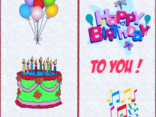 78 Create Happy Birthday Card Template Printable For Free by Happy Birthday Card Template Printable