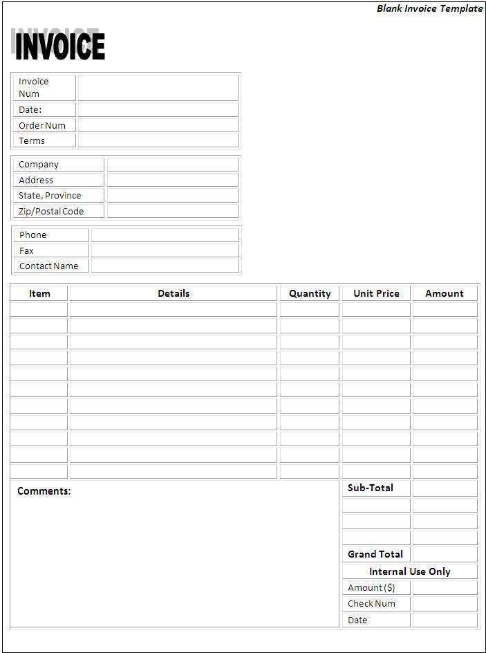 78 Creating Sample Of Blank Invoice Forms With Stunning Design with Sample Of Blank Invoice Forms