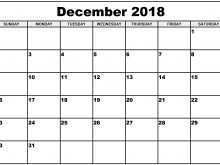 78 Customize Daily Calendar Template December 2018 Maker for Daily Calendar Template December 2018